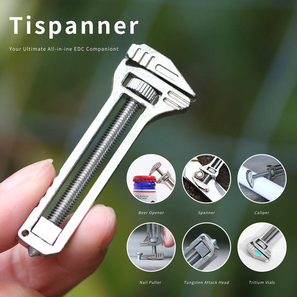 Compact Titanium Multitool with Versatile Features